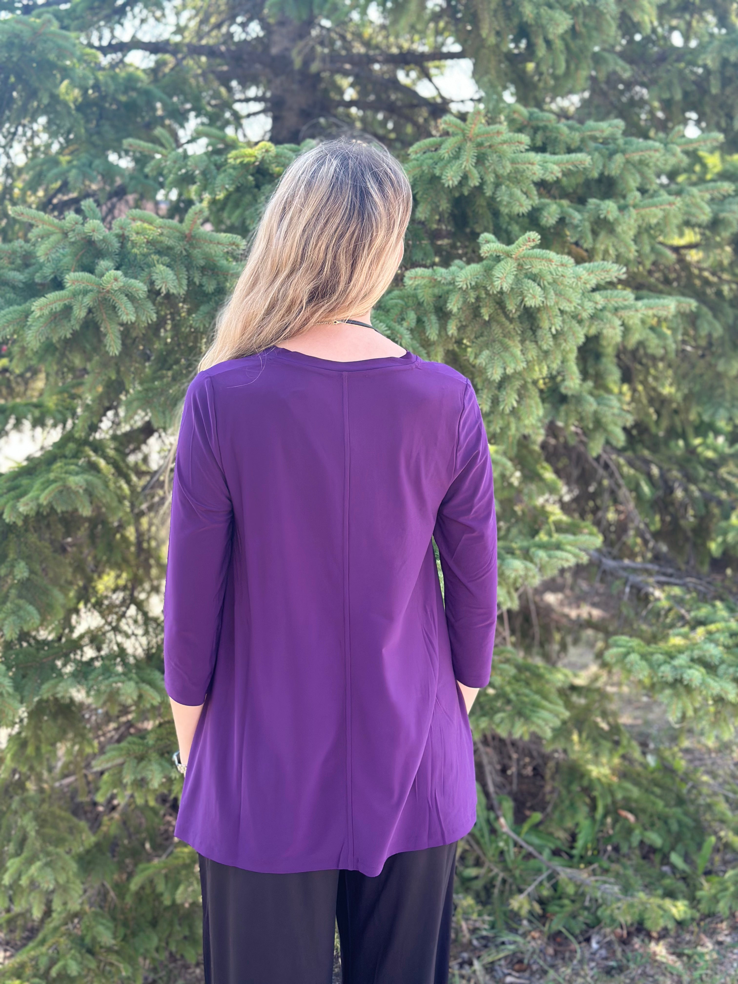 mame 完売 美品 Silk Linen Knit Tops - purple Zelda Royal Purple Top – MODChic Couture LLC