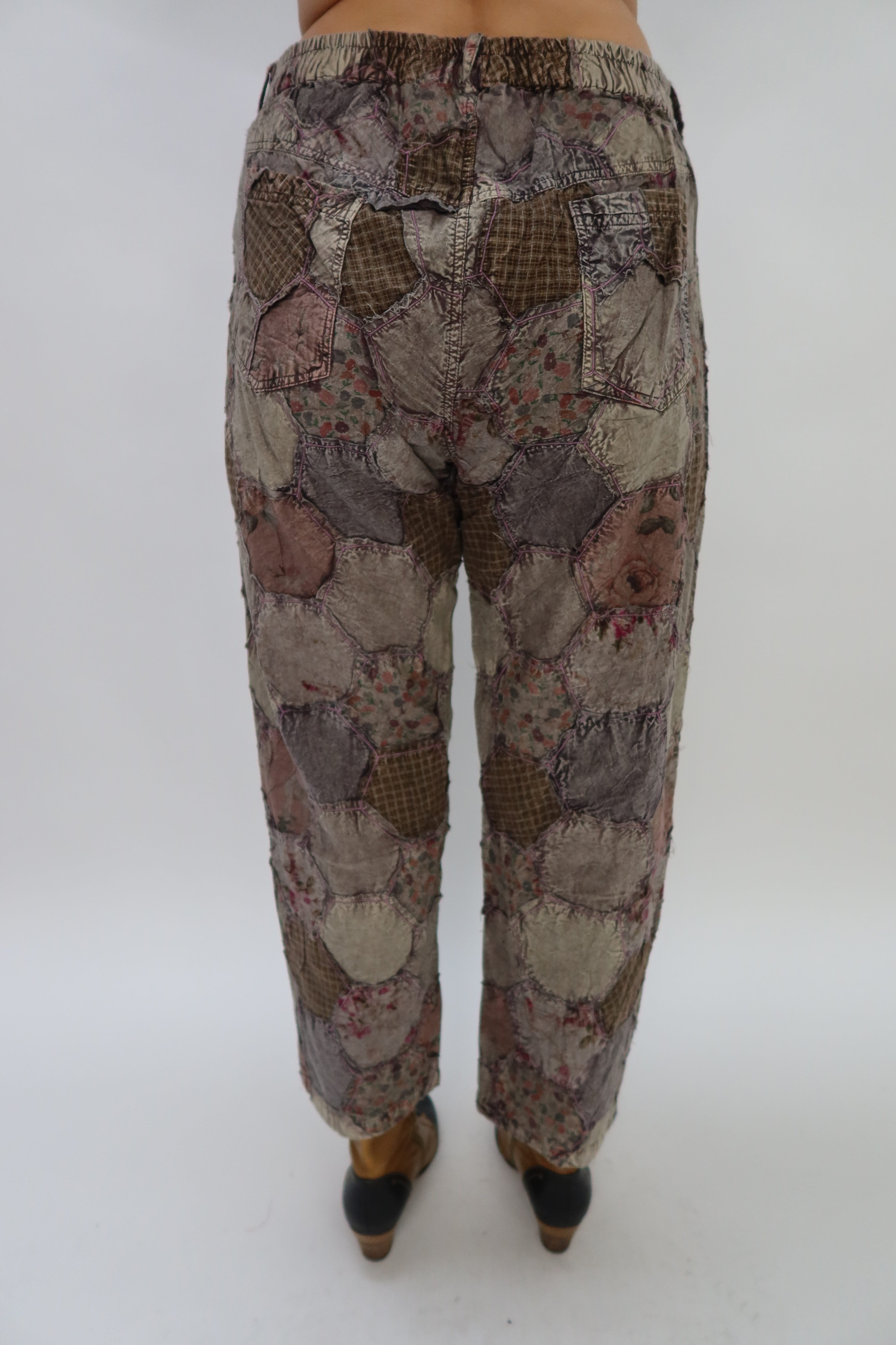 Purple Hexagons Mix Patchwork Shell Button Up Pant – Twist Boutique