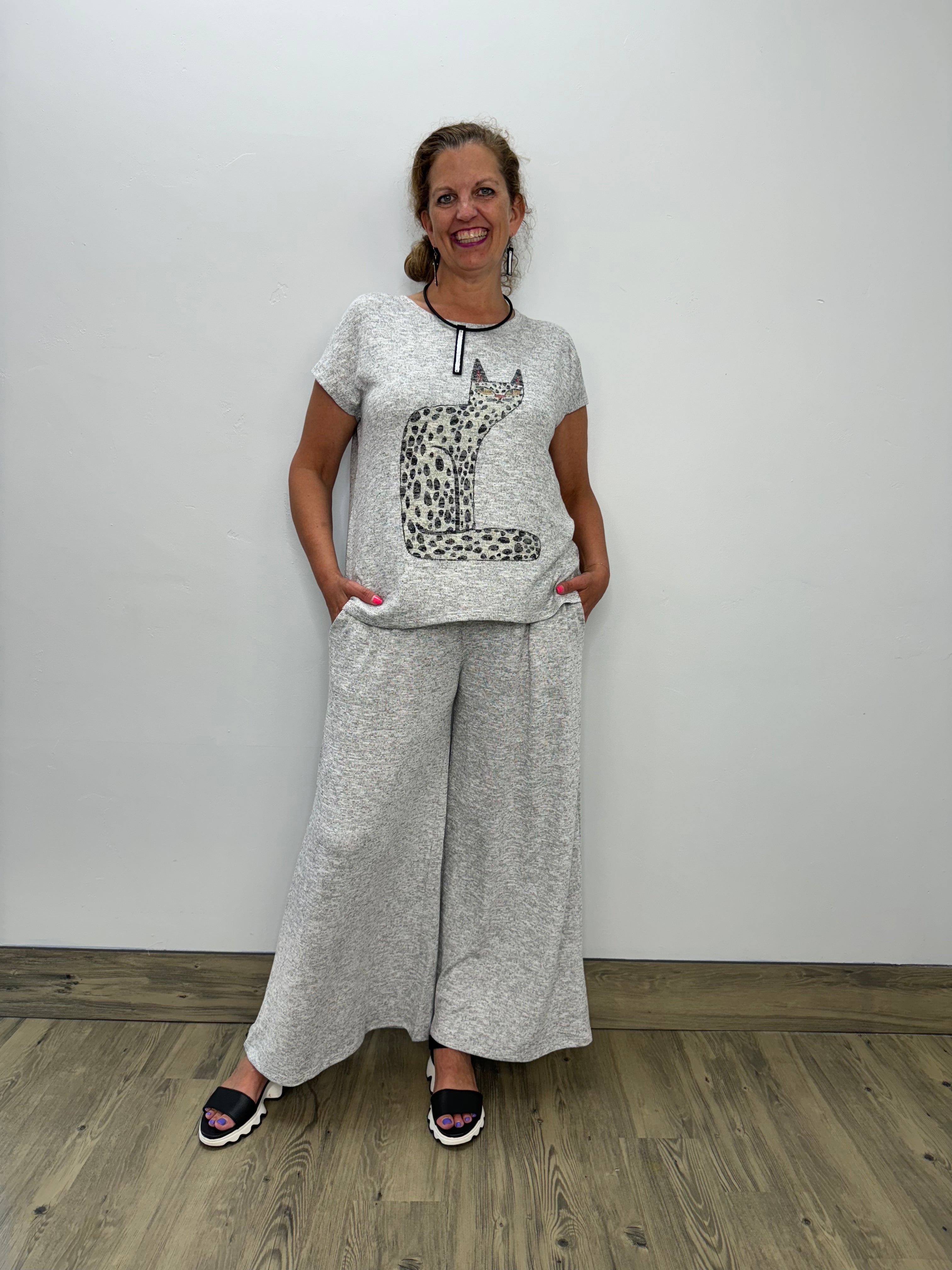 Black Pebble Wide Leg Palazzo Pant – Twist Boutique