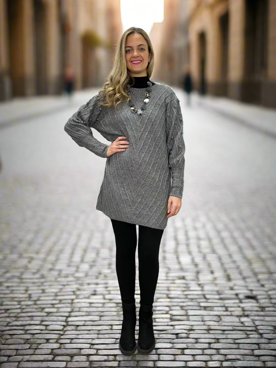 sweater dress tights boots Boho Chic Long Sweater Dress