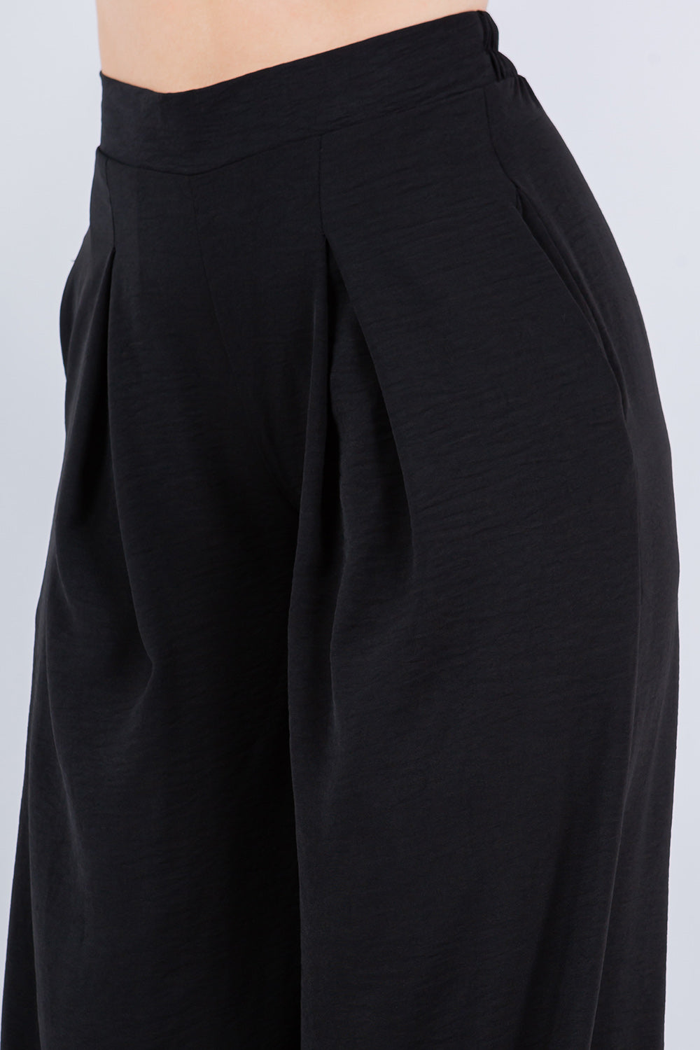 nala dress pants ブラック NALA BLACK ELASTIC WAIST PANT | Dissh