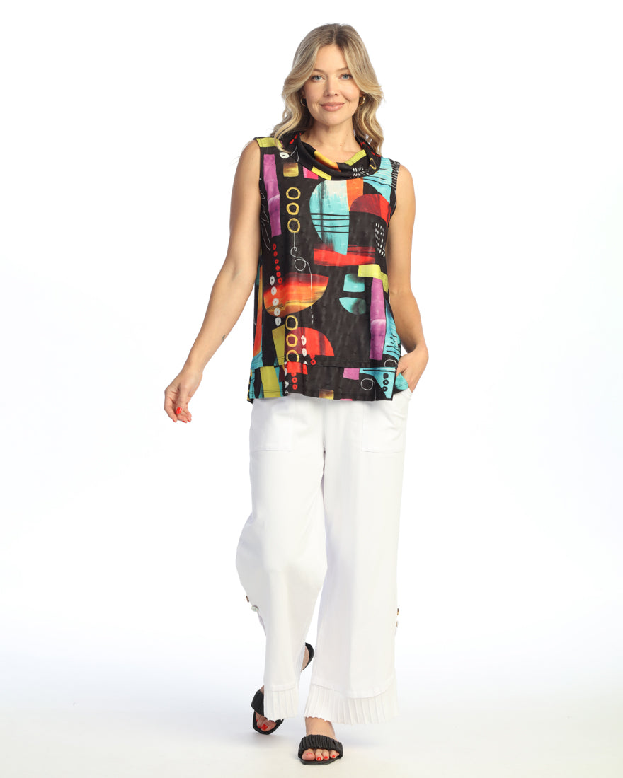 Geneva Textured Sleeveless Top with Cowl Neck – Twist Boutique