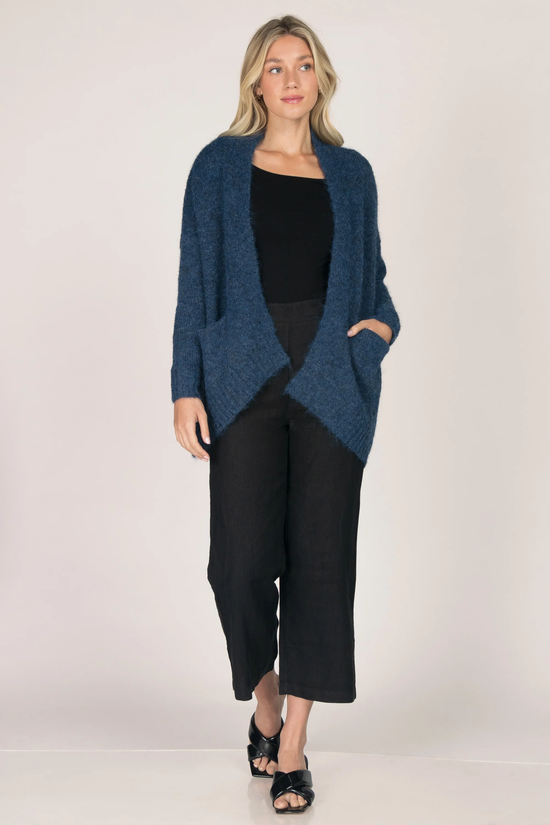 Navy Soft Cardigan with Pockets