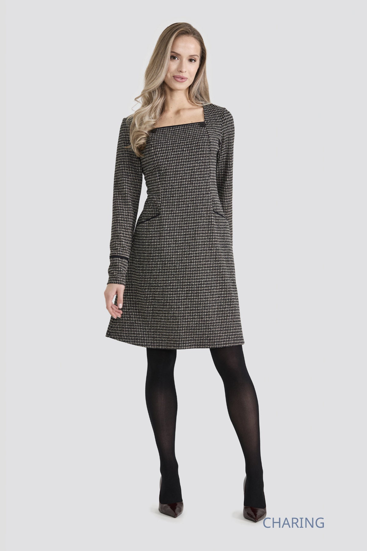 Gray and White Long Sleeve Sweater Dress – Twist Boutique