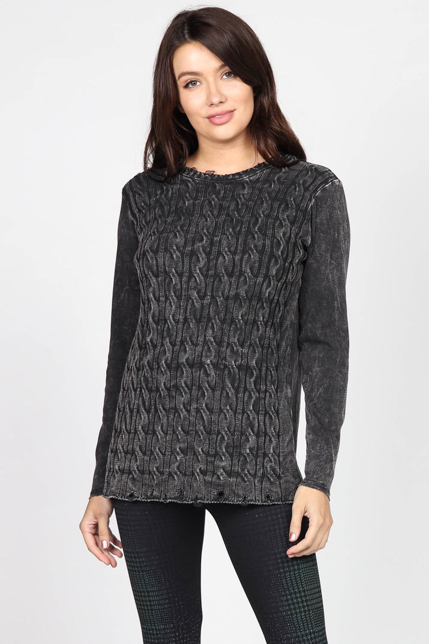 S4794A Cable Sweater Tunic