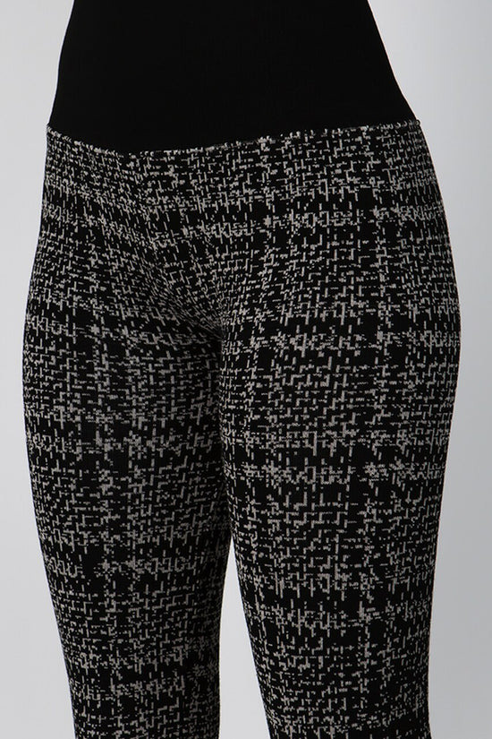 B4402 Ombre High Waist Cross Stitch Jacquard Sweater Legging