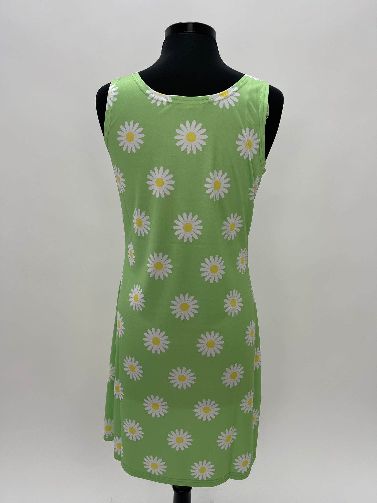 Daisy Green Scoop Neck Sleeveless Dress