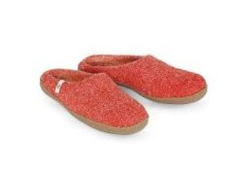 Rusty Red Slippers with Rubber Sole