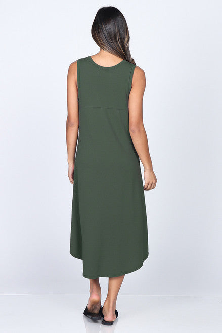 French Terry Spruce Sleeveless Dress