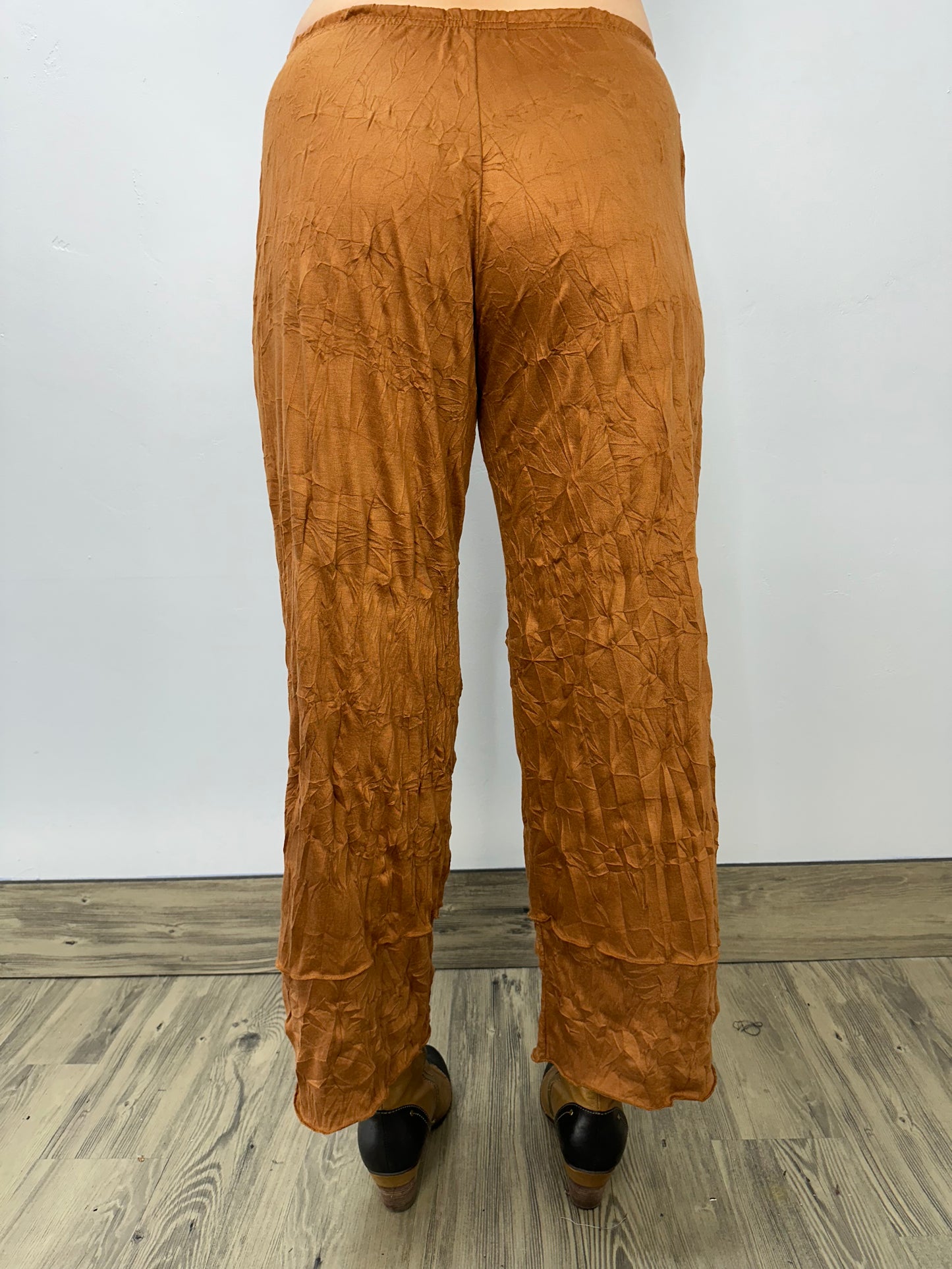 Copper Crinkle Full Length Pant