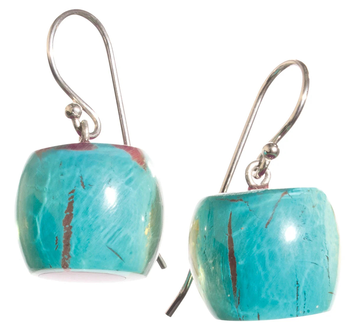 Bliss Orange Turquoise Polyresin Earrings