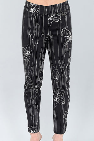 Black Scribbles Long Pant