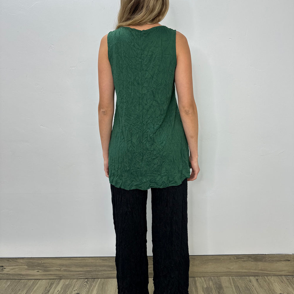 
                  
                    Liz Crinkle Tank - Brussel Green
                  
                