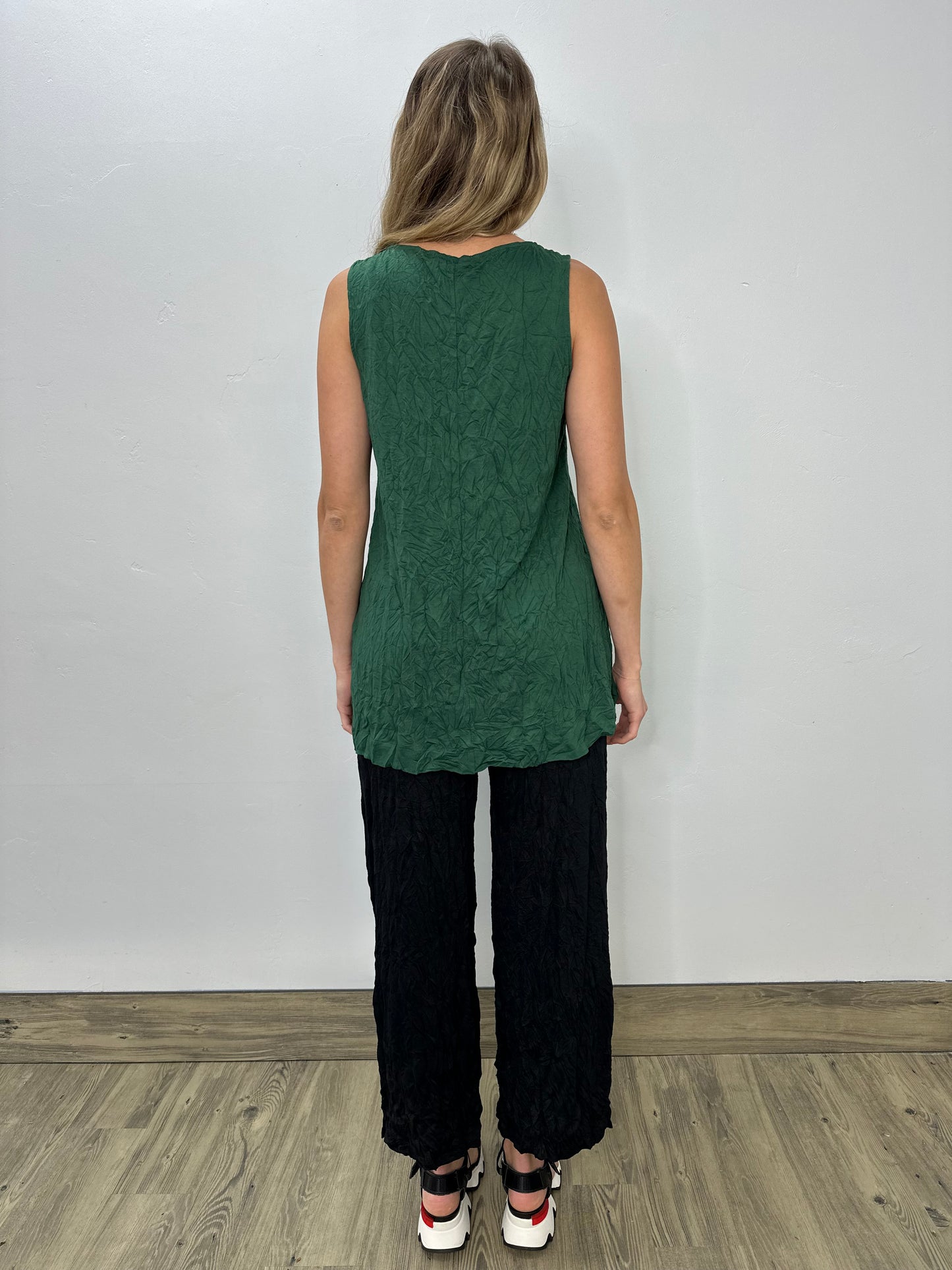 Liz Crinkle Tank - Brussel Green