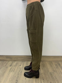Olive Green Corduroy Collared Jacket