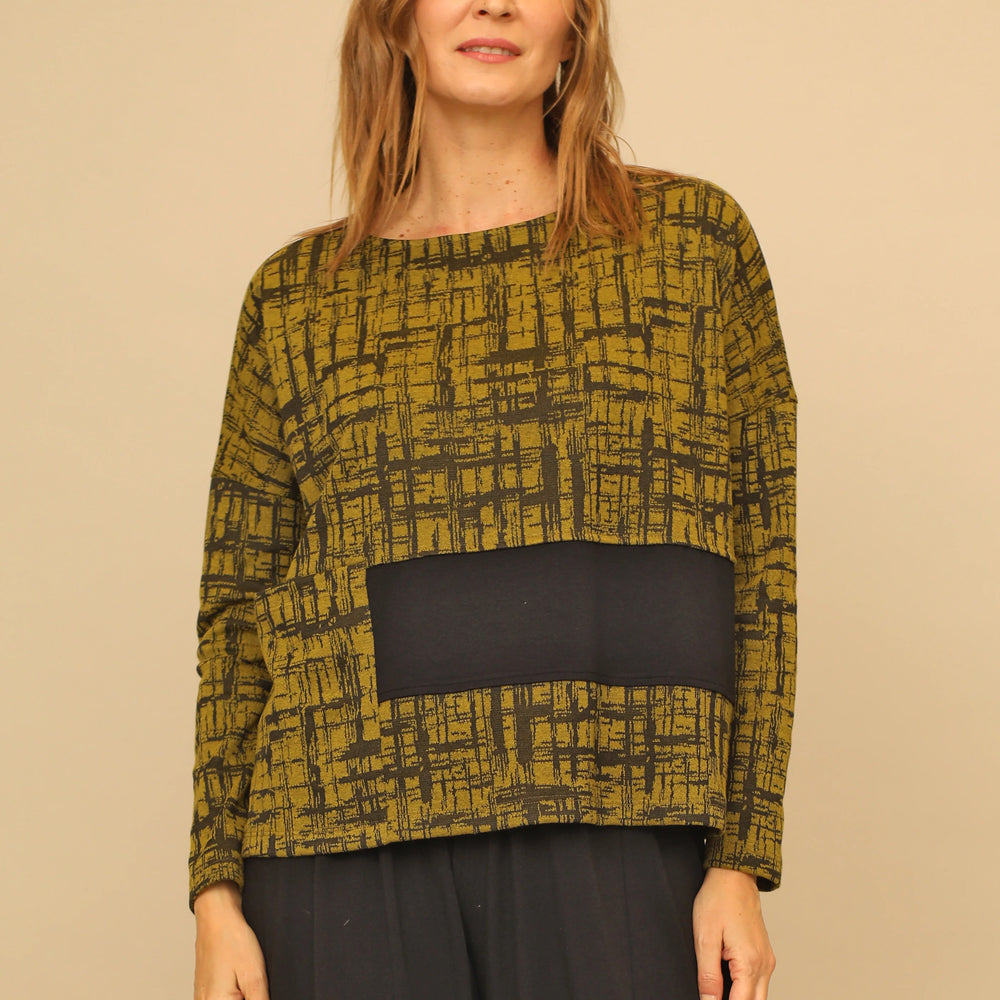 
                  
                    Chive Green Pattern Gwen Top
                  
                