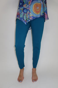 Teal Full Length Cotton Legging
