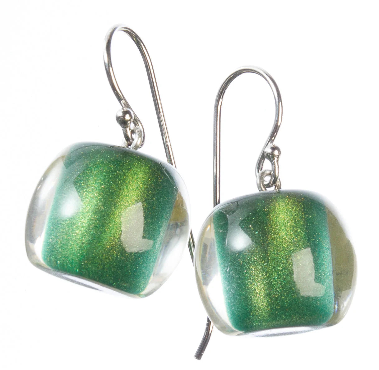 Short Green Polyresin Earring