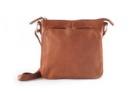 Brandy Brown Genuine Leather RFID Organizer Cross Body Bag