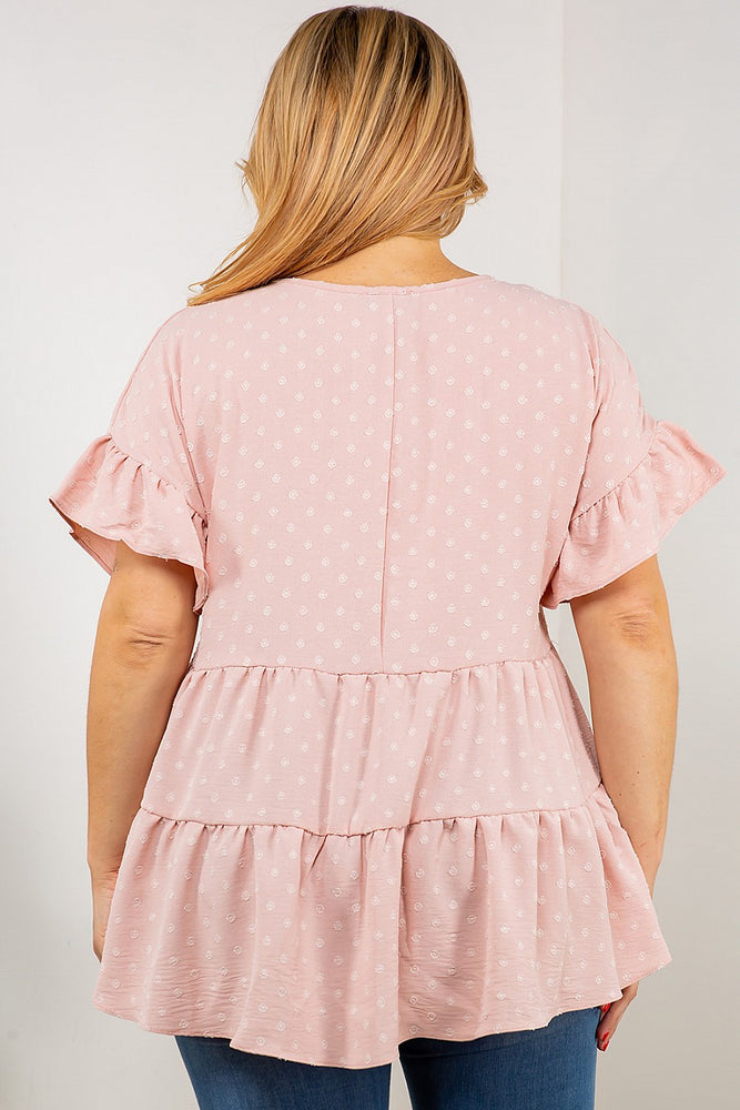 
                  
                    Baby Pink Multi Tier Short Sleeve Top
                  
                