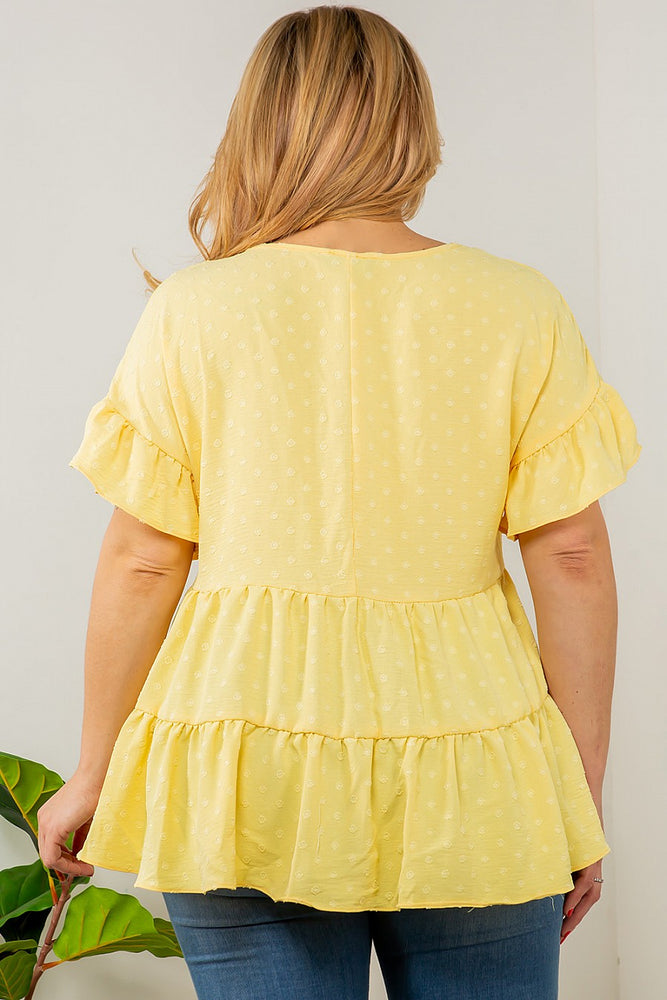 
                  
                    Yellow Multi Tier Short Sleeve Top
                  
                