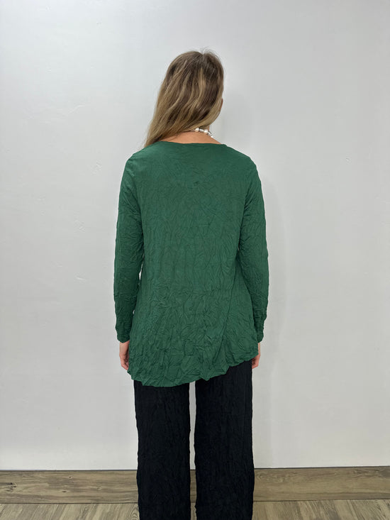 Brussel Green Asymmetrical Alessia Top