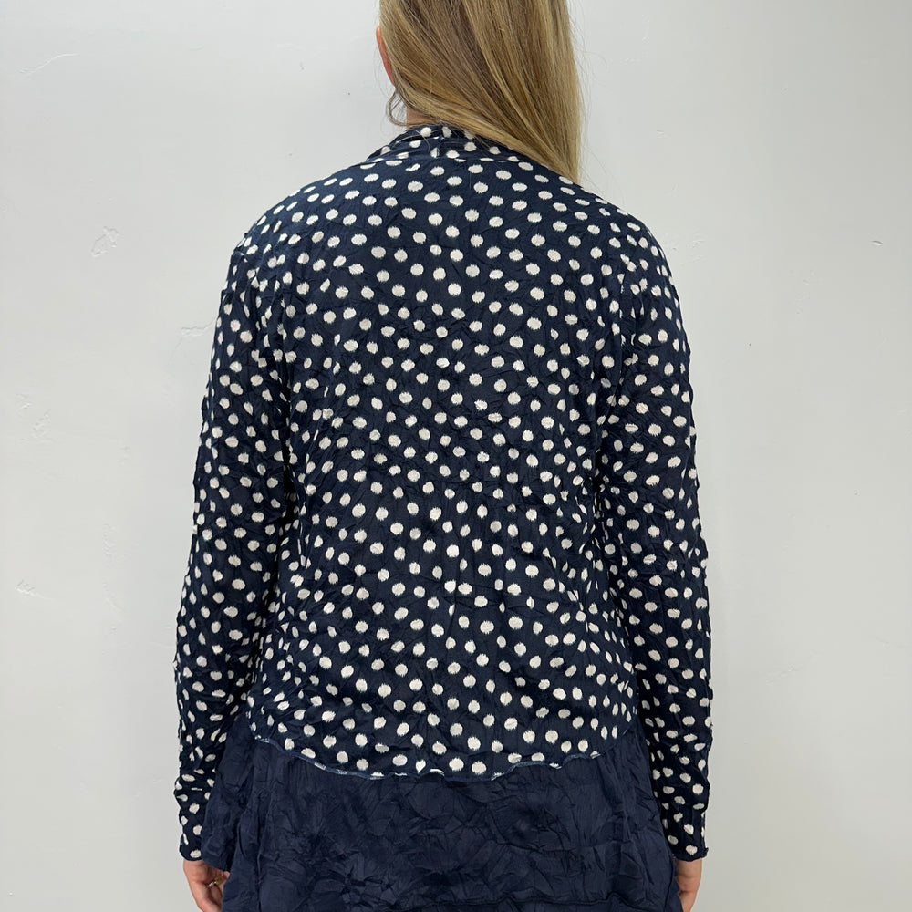 
                  
                    Navy Dots Shrug Cardigan
                  
                