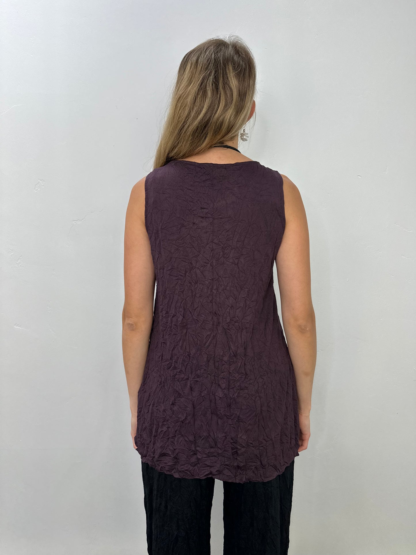 Liz Crinkle Tank - Maple