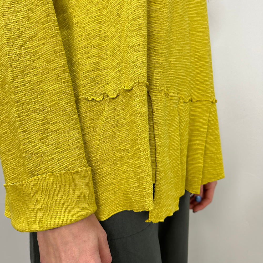 
                  
                    Tuscan Yellow Textured Long Sleeve Pleat Top
                  
                