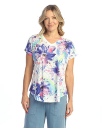 Sophia Floral V-Neck Dolman Top