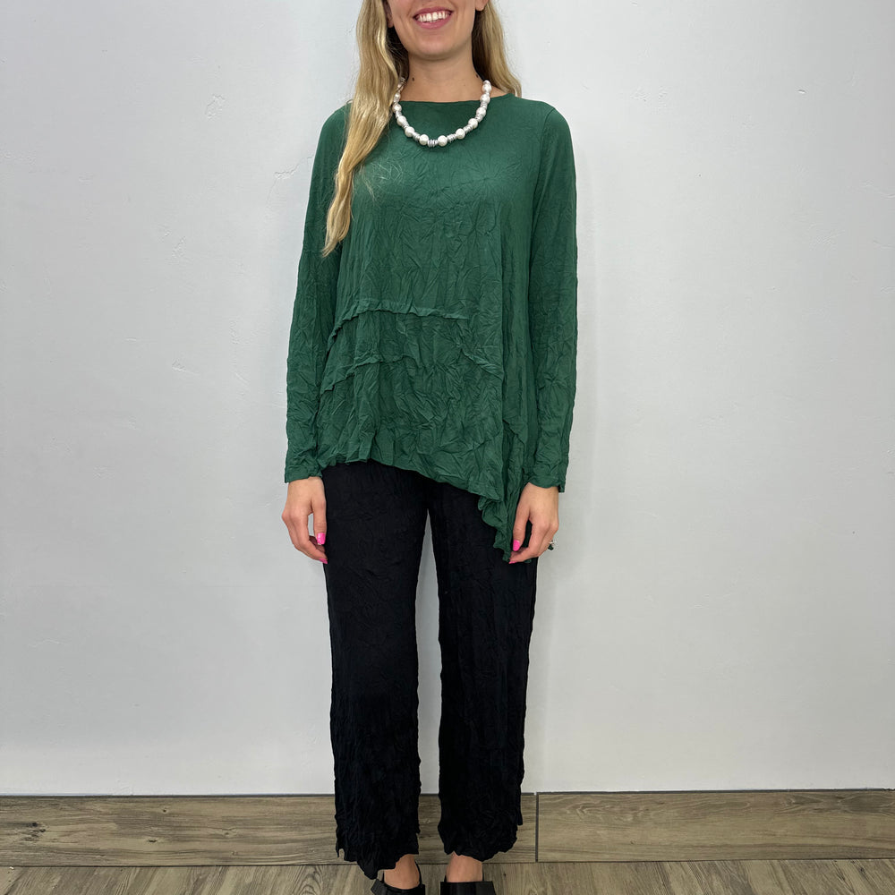 
                  
                    Brussel Green Asymmetrical Alessia Top
                  
                