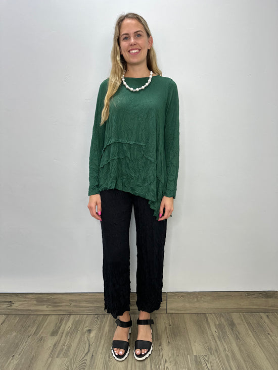 Brussel Green Asymmetrical Alessia Top