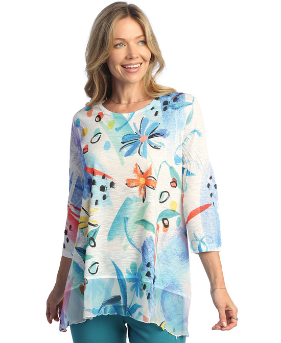 Load image into Gallery viewer, Flora Tunic with Chiffon Bottom
