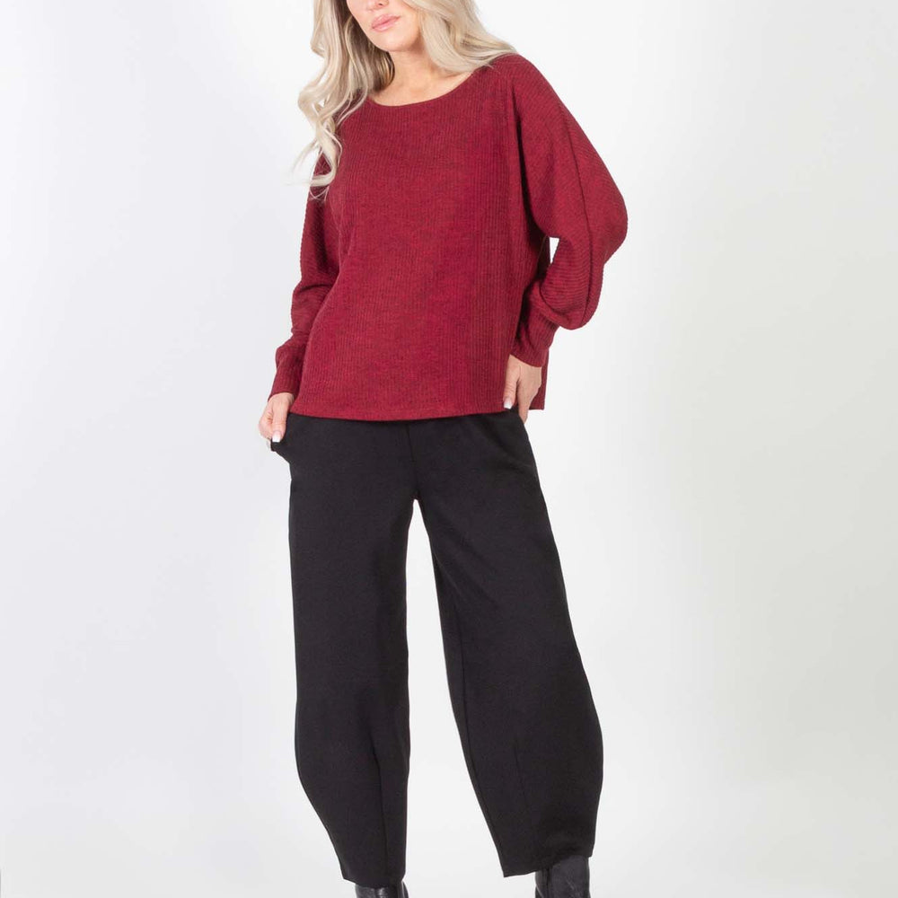 Cherry Red Long Sleeve Sweater