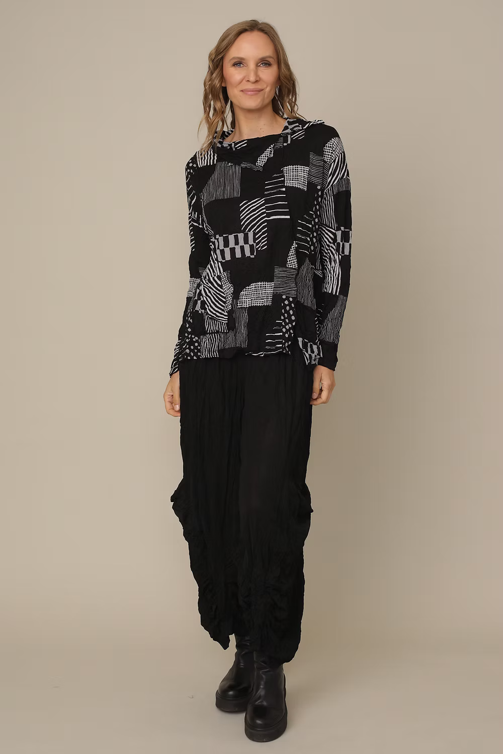 Mineral Hash Pattern Long Sleeve Top – Twist Boutique