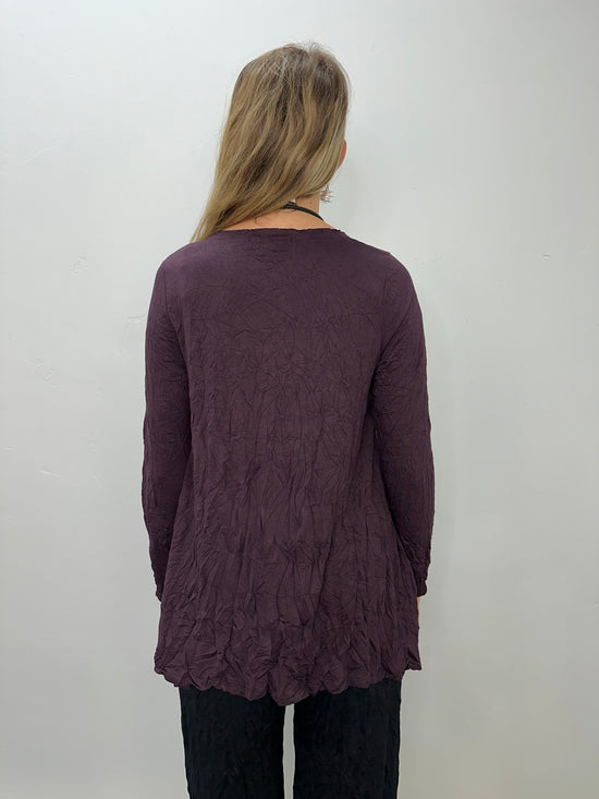 Mackenzie 3/4 Sleeve Crinkle Maple Top