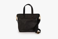 Black Genuine Leather RFID Satchel Bag