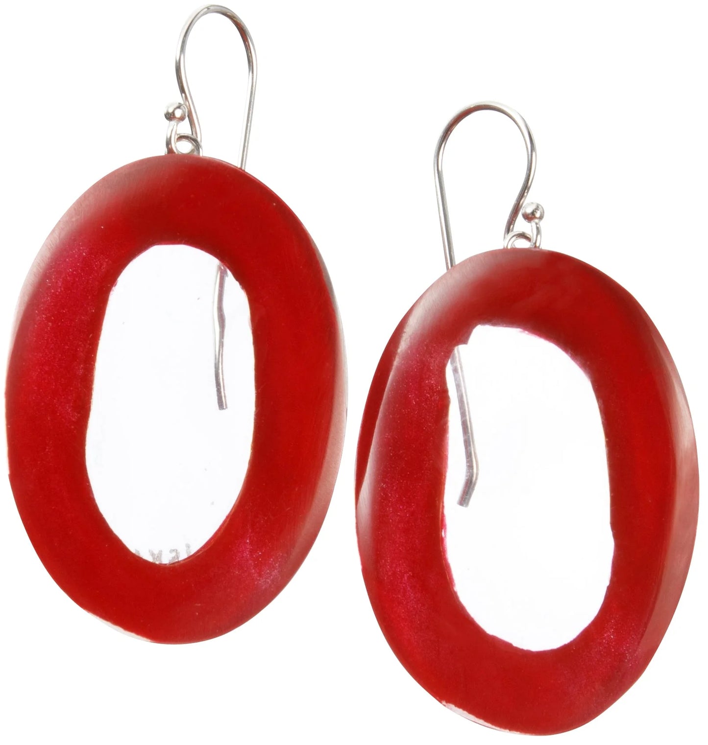 Red Halos Polyresin Earrings