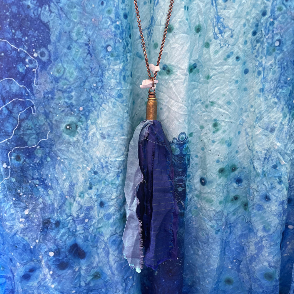 Blue Tassel & 38" Chain