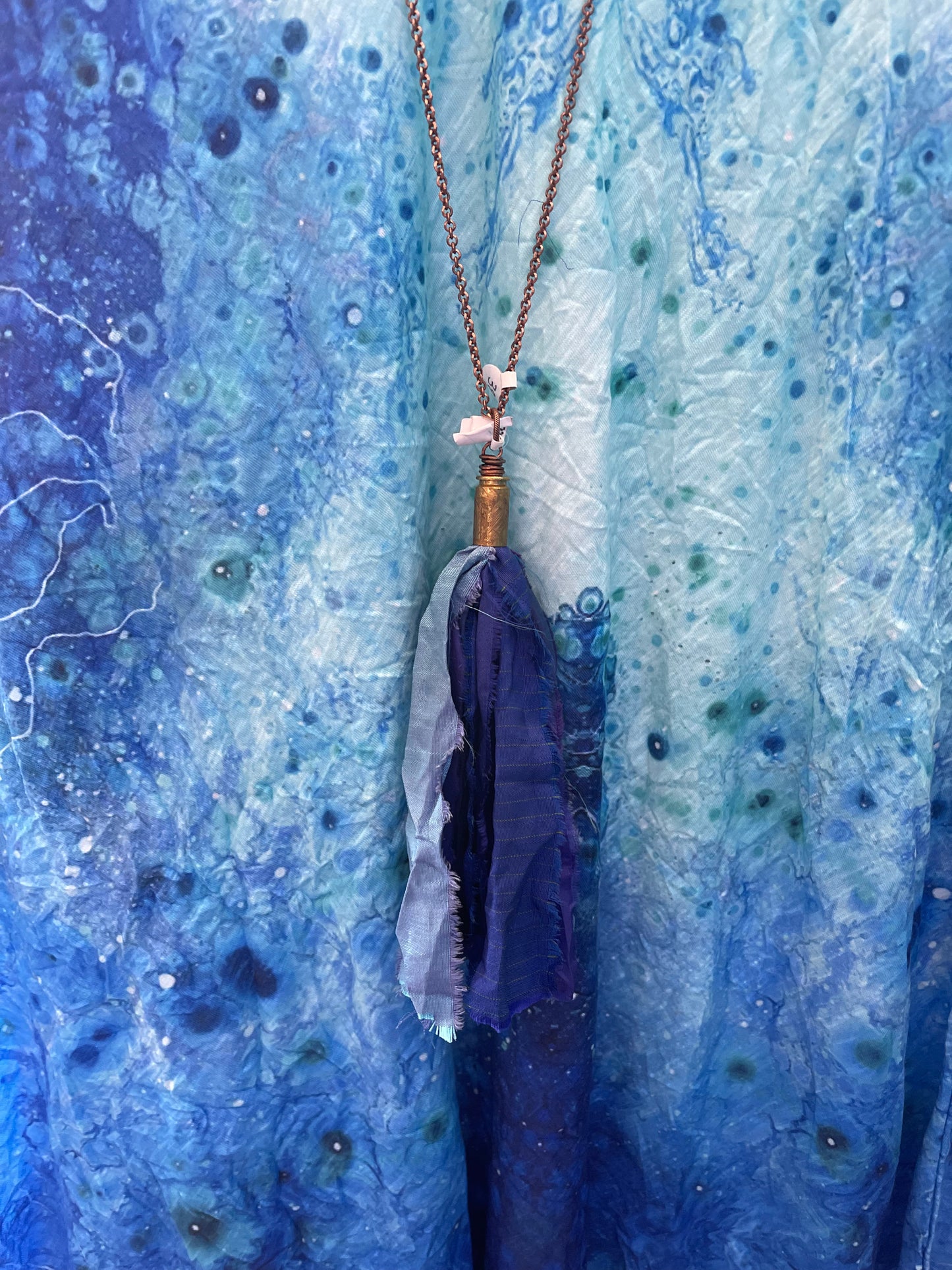 Blue Tassel & 38" Chain