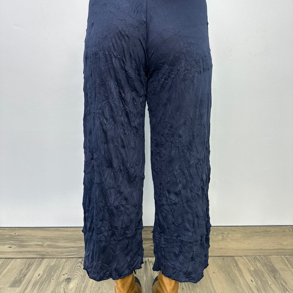 
                  
                    Navy Crinkle Full Length Pant
                  
                