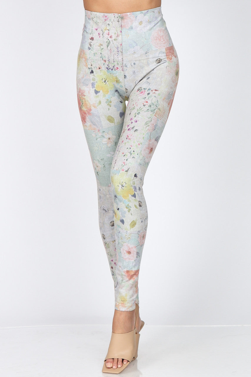 B4223XLDL Capri High Waist Legging with Print