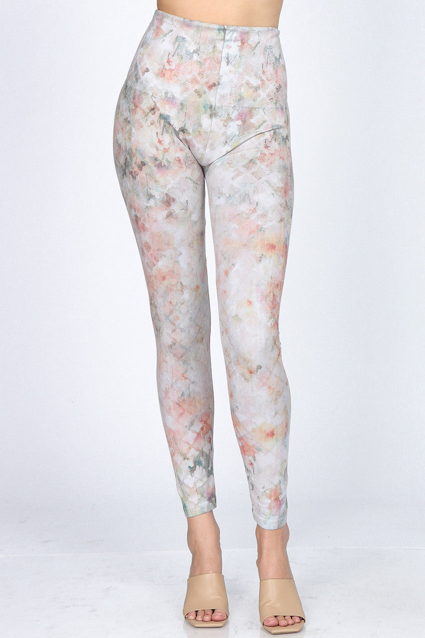 Extended High Waist Capri Legging Monet Floral