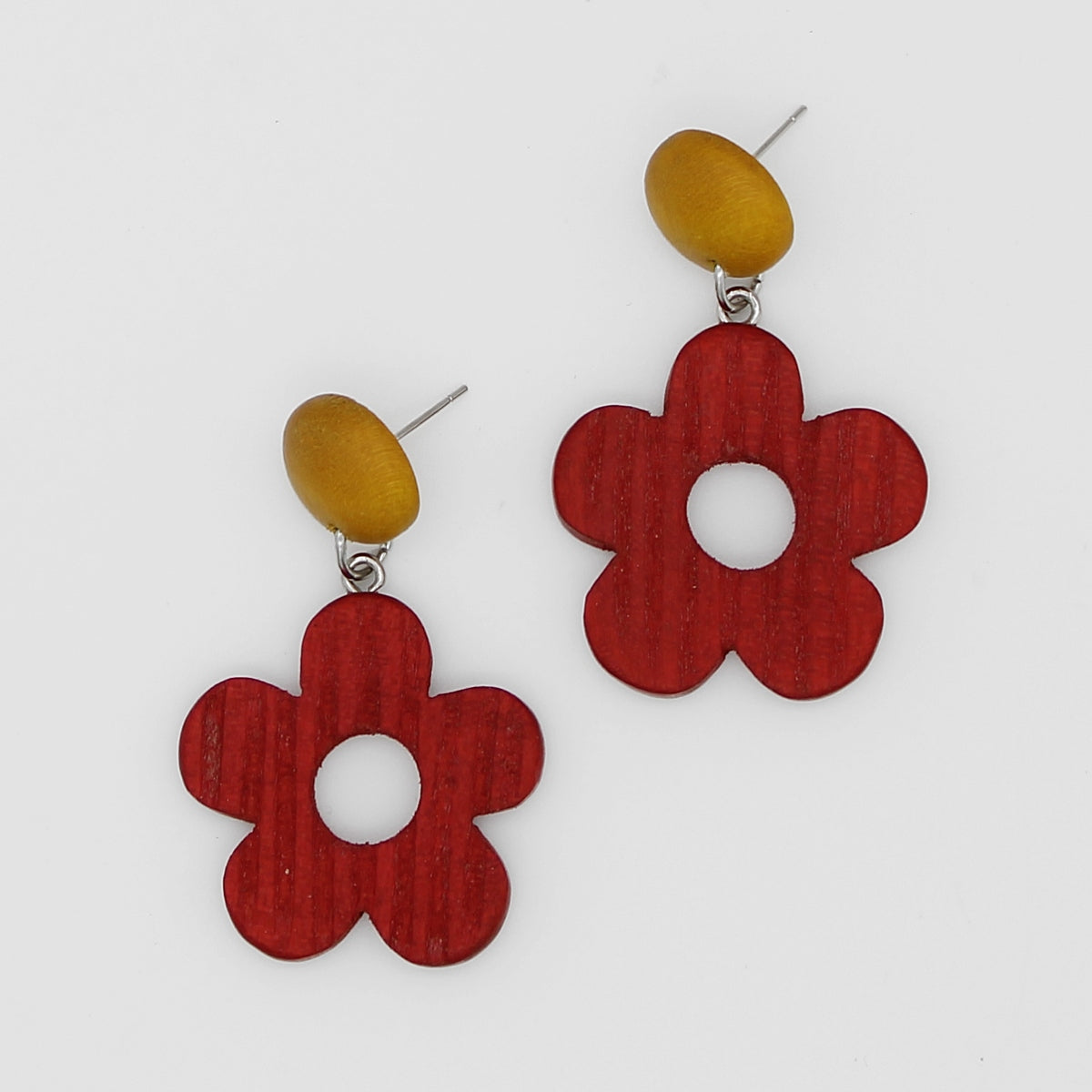 Spice Petals Wood Earrings