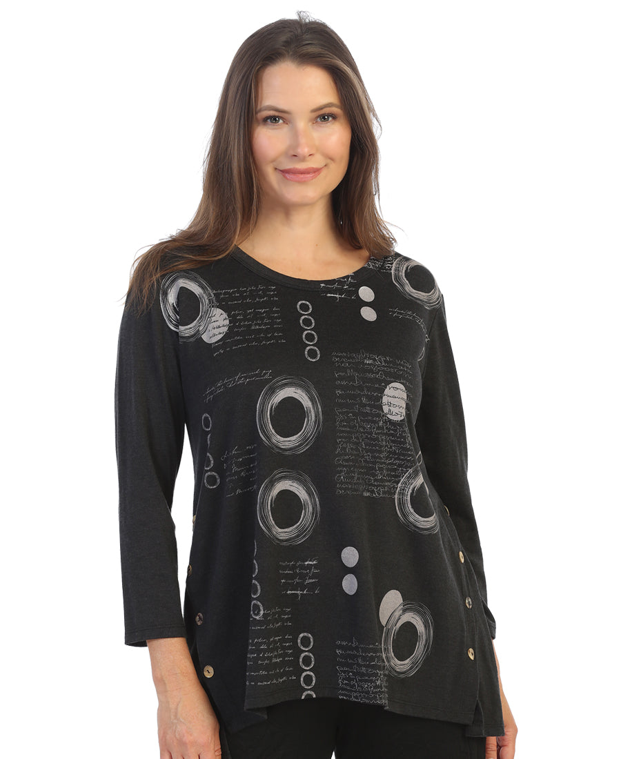 Memories Printed Baby Terry Side Button Tunic