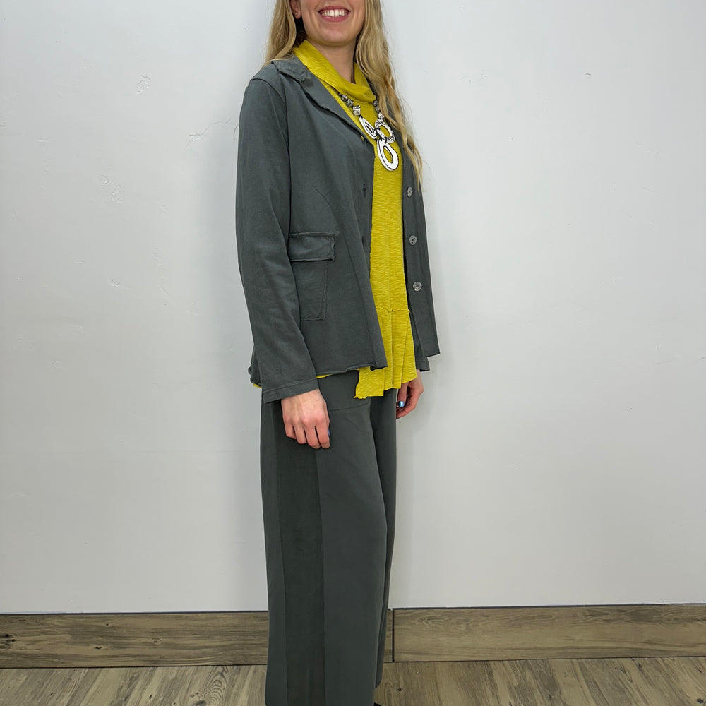 
                  
                    Tuscan Yellow Textured Long Sleeve Pleat Top
                  
                