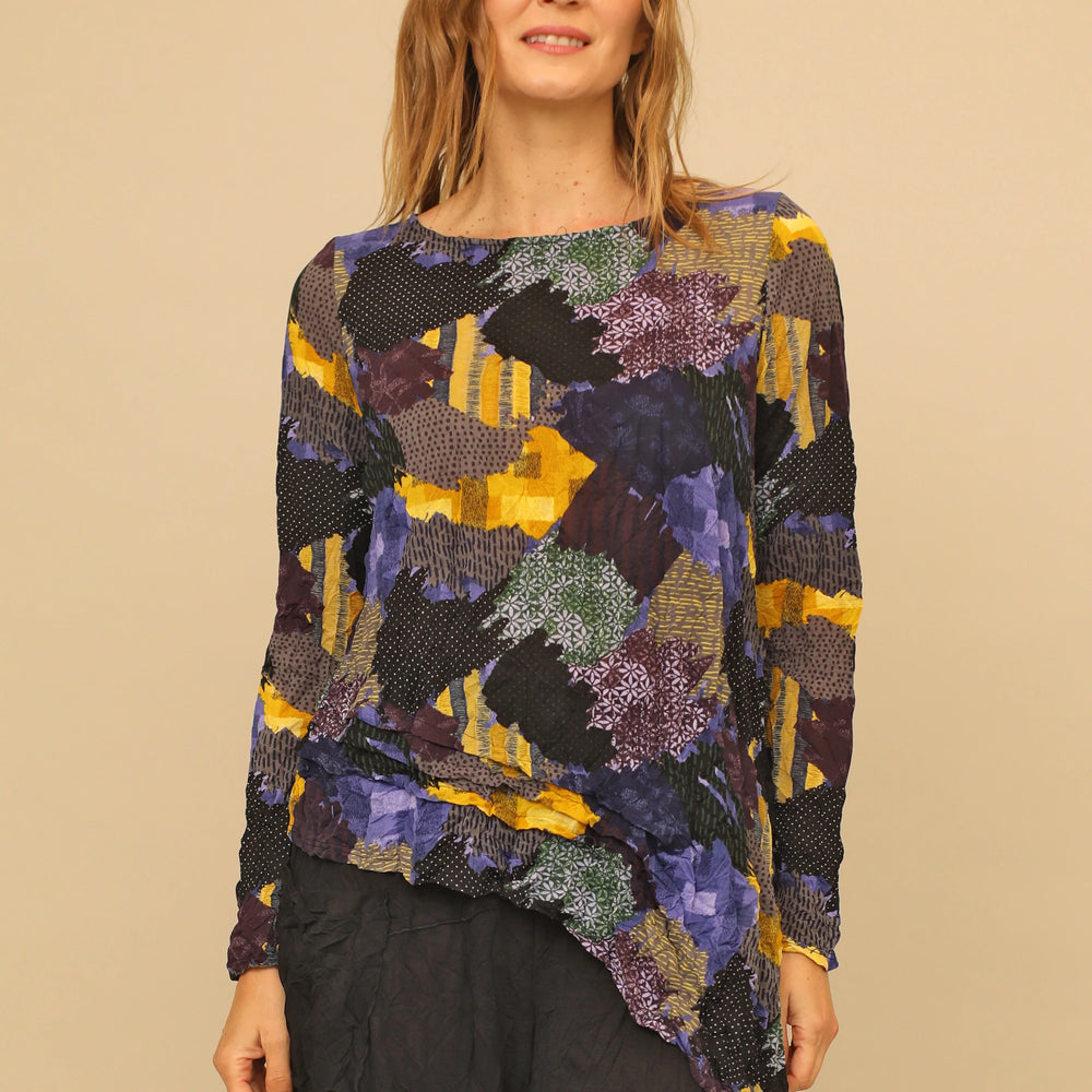 Thora Crinkle Top - Purple Patch