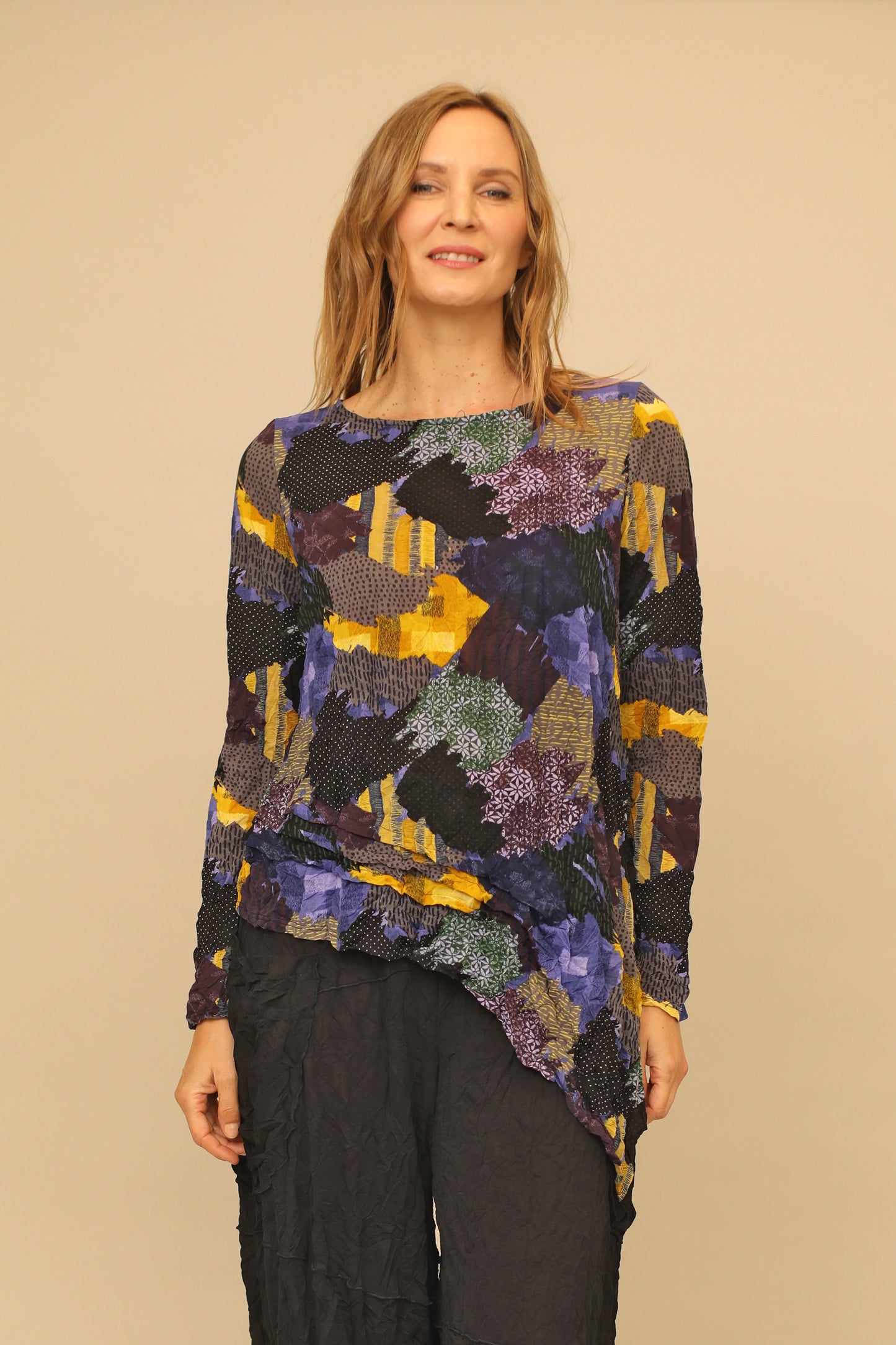 Thora Crinkle Top - Purple Patch