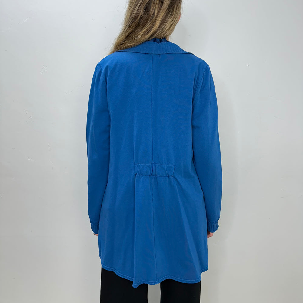 
                  
                    Sapphire Blue Solid Swing Coat
                  
                