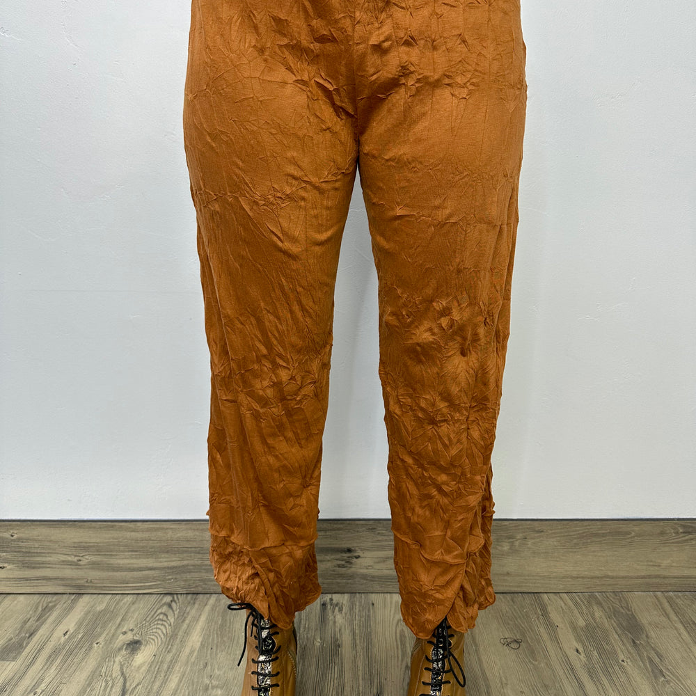 Copper Crinkle Full Length Pant